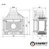 Камінна топка  Kaw-Met W3 (16,7kW) з правим  боковим склом