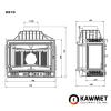 Розміри камінної топки  Kaw-Met W4 (14,5Kw) PB 