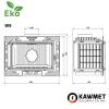 Розміри камінної топка Kaw-Met W9 (9.8 kW) EKO