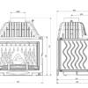 Камінна топка Kaw-Met W17 Panorama (16.1 kW) EKO - розміри