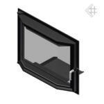 Дверки для каміна KRATKI AMELIA 607 X 750 ММ (Призматичне скло)