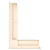 Вентиляційна решітка для каміна кутова ліва SAVEN Loft Angle 90х400х600 кремова