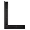 Вентиляційна решітка для каміна кутова ліва SAVEN Loft Angle 90х600х800 чорна