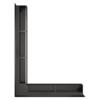 Вентиляційна решітка для каміна кутова ліва SAVEN Loft Angle 90х600х800 графітова