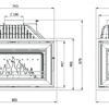 Камінна топка  Kaw-Met W16 з правим боковим склом без рами (13,5 kW)