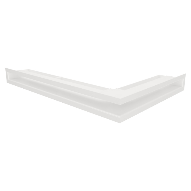Вентиляційна решітка для каміна кутова ліва SAVEN Loft Angle 60х400х600 біла