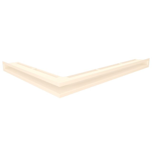 Вентиляційна решітка для каміна кутова права SAVEN Loft Angle 60х800х600 кремова